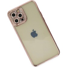Rory Newface Iphone 12 Pro Kılıf Joke Taşlı Silikon - Pembe