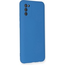 Rory Newface Samsung Galaxy A02S Kılıf Nano Içi Kadife Silikon - Mavi