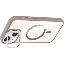 Rory Joko Apple Iphone 15 Plus Remim Lensli Magsafe Standlı Kapak - Titan Gri