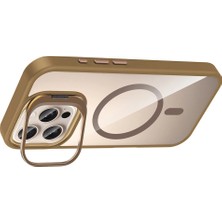 Rory Joko Apple Iphone 16 Pro Remim Lensli Magsafe Standlı Kapak - Kahverengi