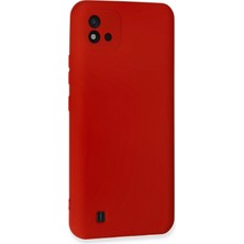Rory Newface Realme C11 2021 Kılıf Nano Içi Kadife Silikon - Kırmızı
