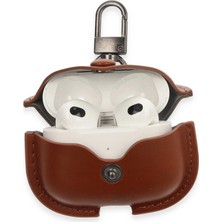 Rory Newface Airpods 3 (3.nesil) Çanta Deri Kılıf - Taba