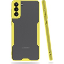 Rory Newface Samsung Galaxy S21 Plus Kılıf Platin Silikon - Sarı