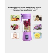Rory Mini Taşınabilir Blender 380ML USB Şarjlı Detoks Smoothie Hazırlayıcı