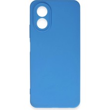 Rory Newface Oppo A38 Kılıf First Silikon - Mavi