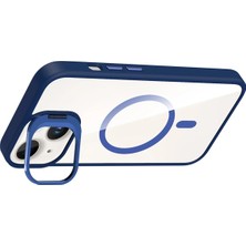 Rory Joko Apple Iphone 14 Remim Lensli Magsafe Standlı Kapak - Lacivert