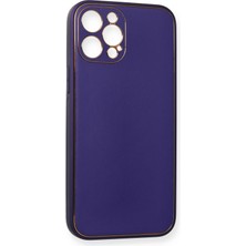 Rory Newface Iphone 12 Pro Kılıf Coco Deri Silikon Kapak - Mor