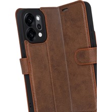 Rory Newface Oppo Reno 14 Trend S Plus Kapaklı Kılıf - Taba