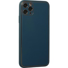 Rory Newface Iphone 11 Pro Kılıf Coco Deri Silikon Kapak - Mavi