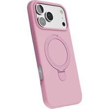 Rory Newface Apple Iphone 17 Pro Regal Magsafe Standlı Kapak - Açık Pembe