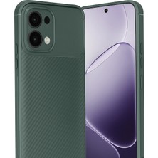 Rory Newface Oppo A6 Pro 4g Auto Focus Karbon Kapak - Koyu Yeşil