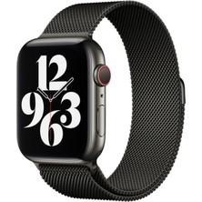 Rory Newface Apple Watch 38MM Metal Mıknatıslı Kordon - Siyah