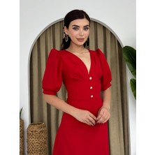 Livizmir Moda Linda Midi Elbise