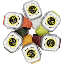Rory Newface Apple Watch Ultra 49MM Wowen Kordon - Beyaz-Turuncu