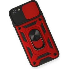 Rory Newface Iphone 6 Kılıf Pars Lens Yüzüklü Silikon - Kırmızı