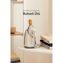 Fressi Ion Steam Pro Dijital Ekranlı Standlı Krem Buharlı Ütü FR-ST904