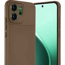 Rory Newface Oppo Reno 14 Auto Focus Karbon Kapak - Kahverengi