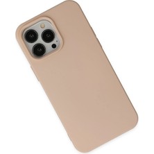 Rory Newface Iphone 14 Pro Kılıf Nano Içi Kadife Silikon - Pudra