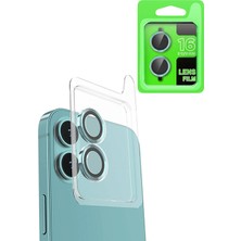 Rory Newface Iphone 16 Plus Raze Metal Kamera Lens - Turkuaz