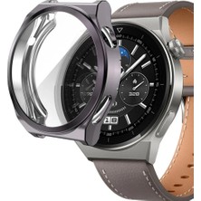 Rory Newface Huawei Watch Gt2 46MM Dota Camlı Kasa Ekran Koruyucu - Uzay Grisi