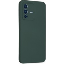 Rory Newface Vivo V23 5g Kılıf Nano Içi Kadife Silikon - Koyu Yeşil