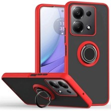 Rory Newface Xiaomi Redmi Note 13 Pro 4g Montreal Yüzüklü Silikon Kapak - Kırmızı