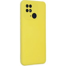 Rory Newface Xiaomi Redmi 10C Kılıf Nano Içi Kadife Silikon - Sarı