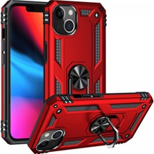 Rory Newface Iphone 14 Plus Kılıf Sofya Yüzüklü Silikon Kapak - Kırmızı
