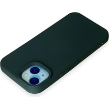 Rory Newface Iphone 15 Kılıf Nano Içi Kadife Silikon - Koyu Yeşil