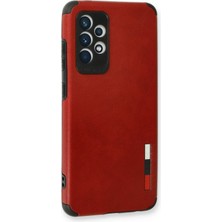 Rory Newface Samsung Galaxy A73 5g Kılıf Loop Deri Silikon - Kırmızı
