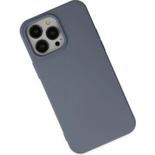 Rory Newface Iphone 15 Pro Max Kılıf Nano Içi Kadife Silikon - Gri