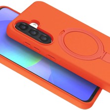 Rory Newface Samsung Galaxy A36 Regal Magsafe Standlı Kapak - Turuncu