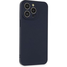 Rory Newface Iphone 15 Pro Max Kılıf Nano Içi Kadife Silikon - Lacivert