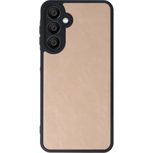 Rory Newface Samsung Galaxy A56 Kılıf Aras Deri Kapak - Pudra