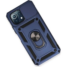 Rory Newface Xiaomi Mi̇ 11 Lite Kılıf Pars Lens Yüzüklü Silikon - Lacivert