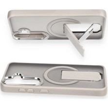 Rory Newface Samsung Galaxy S24 Tork Magsafe Standlı Kapak - Lila