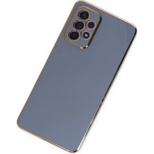 Rory Newface Samsung Galaxy A52 Kılıf Volet Silikon - Mavi