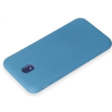 Rory Newface Samsung Galaxy J7 Pro / J730 Kılıf Nano Içi Kadife Silikon - Mavi
