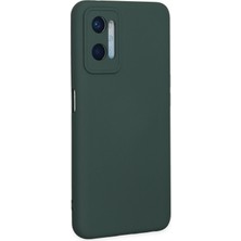 Rory Newface Oppo A96 Kılıf Nano Içi Kadife Silikon - Koyu Yeşil