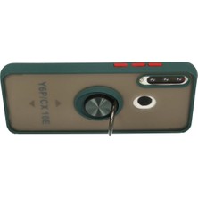 Rory Newface Huawei Y6P Kılıf Montreal Yüzüklü Silikon Kapak - Yeşil