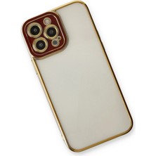 Rory Newface Iphone 13 Pro Kılıf Liva Lens Silikon - Bordo