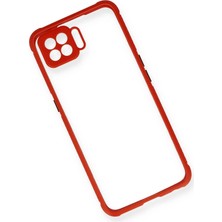 Rory Newface Oppo Reno 4 Lite Kılıf Miami Şeffaf Silikon - Kırmızı