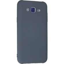 Rory Newface Samsung Galaxy J7 Kılıf Nano Içi Kadife Silikon - Gri