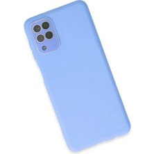 Rory Newface Samsung Galaxy A22 Kılıf Lansman Glass Kapak - Mavi
