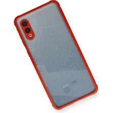 Rory Newface Samsung Galaxy A02 Kılıf Miami Şeffaf Silikon - Kırmızı