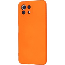 Rory Newface Xiaomi Mi̇ 11 Lite Kılıf Nano Içi Kadife Silikon - Turuncu