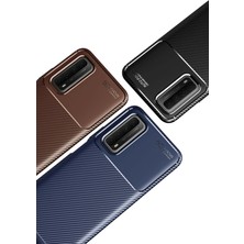 Rory Newface Huawei P Smart 2021 Kılıf Auto Focus Karbon Kapak - Lacivert