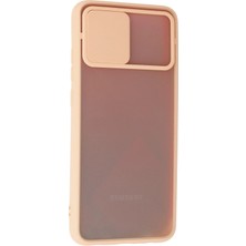 Rory Newface Samsung Galaxy A02S Kılıf Palm Buzlu Kamera Sürgülü Silikon - Pembe