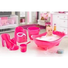 Herşeytrend 5 Parça Oturaklı Bebek Bakım Yıkama Seti Pembe
