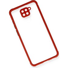Rory Newface Xiaomi Redmi Note 9 Kılıf Miami Şeffaf Silikon - Kırmızı